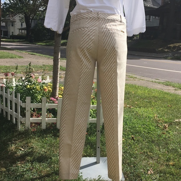 Michael Kors tan and white ankle length pants - Picture 3 of 10